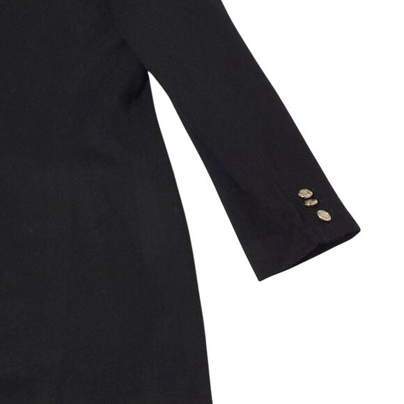 Vintage ESCADA Margaretha Ley 100% Cashmere Black Gold Button Coat Size 14 - Picture 9 of 12